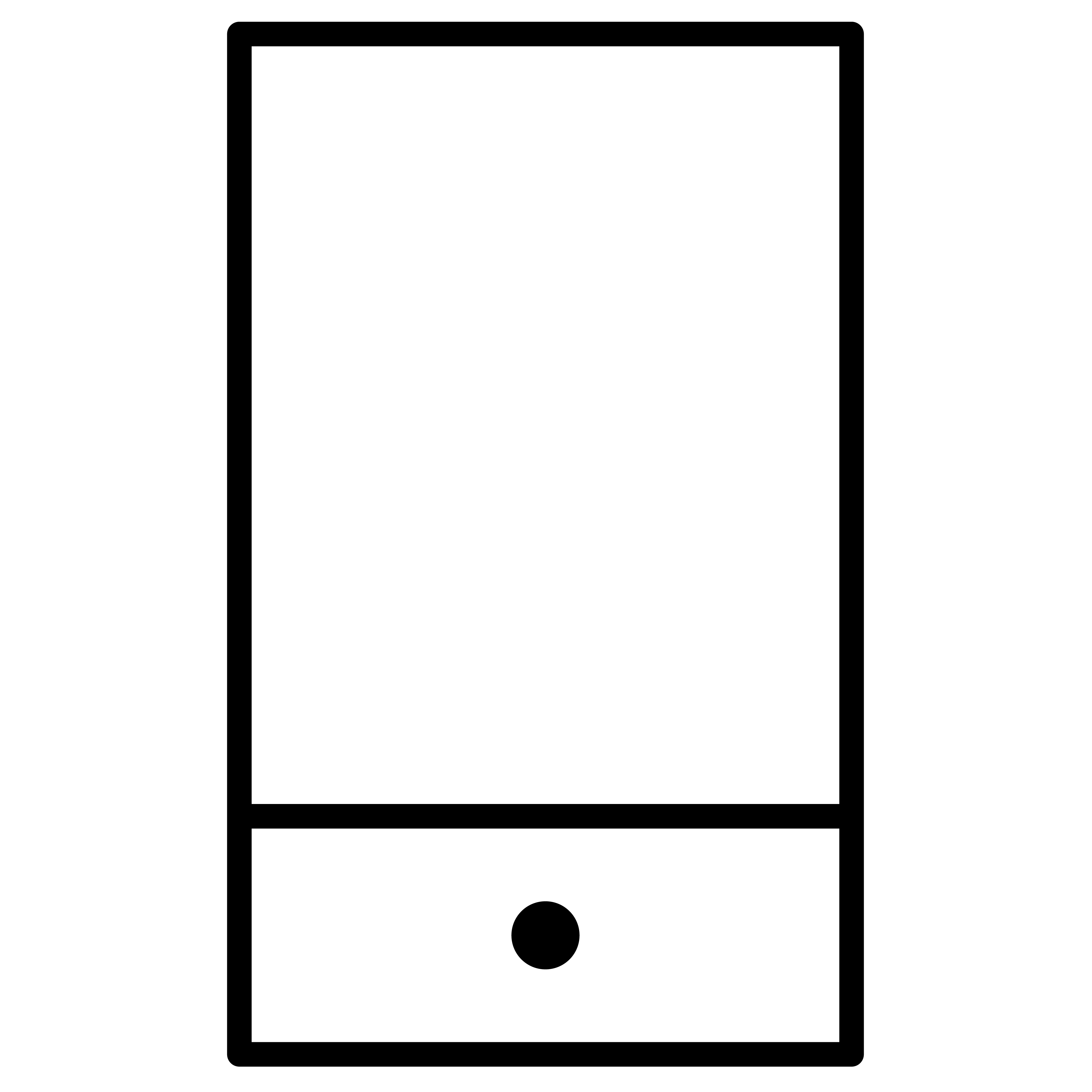 Blå og sort telefon icon 