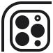 iPhone 15 Pro max kamera icon - sort