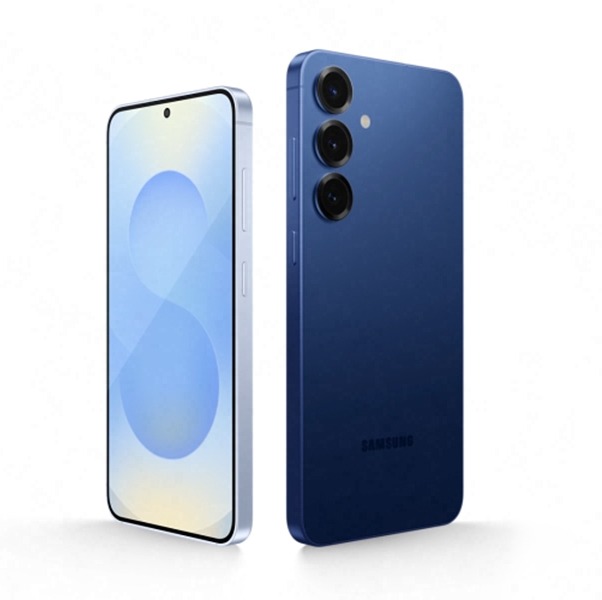 Viser Samsung Galaxy s24 forside og bagside