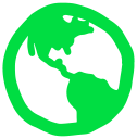 Globus Environment icon - lysegrøn
