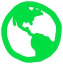 Globus Environment icon - lysegrøn