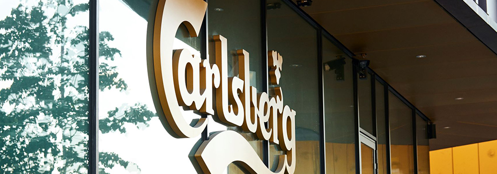 Carlsberg Danmark logo på bygning
