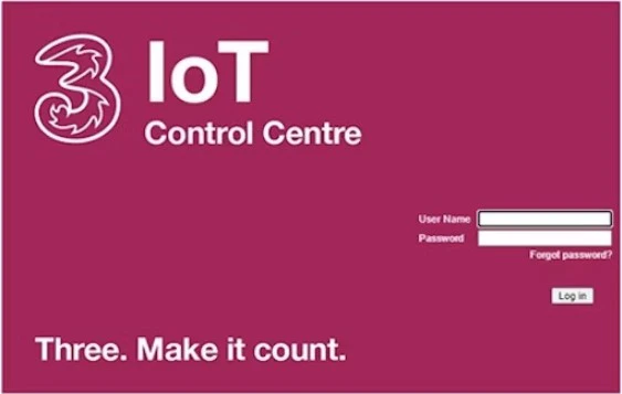 Billedet viser loginsiden på www.3ie.jasper.com