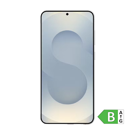 Samsung S25 Plus med energimærke (B)
