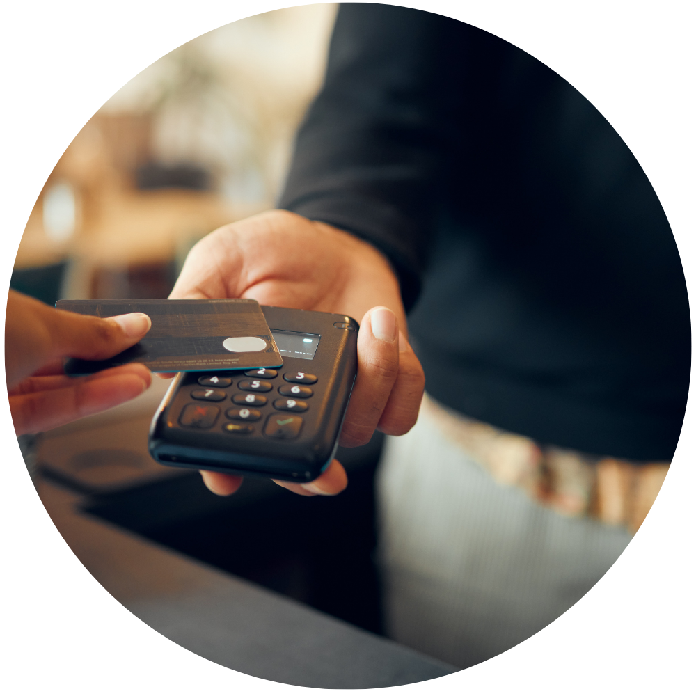 Dankort terminal med et dankort