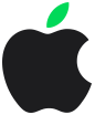 Apple icon - grøn og sort