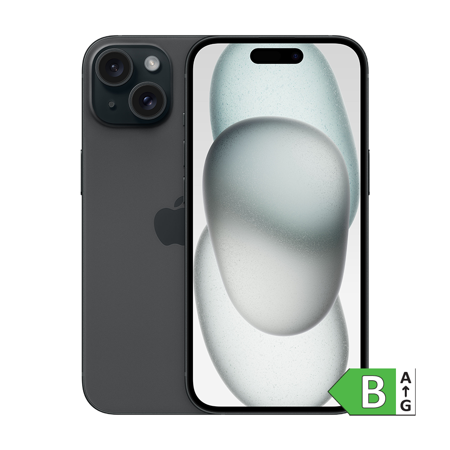iPhone 15 med energimærke (B)
