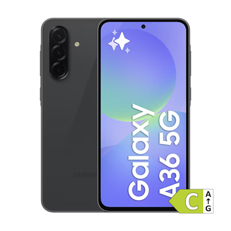 Samsung A36 med energimærke (C)